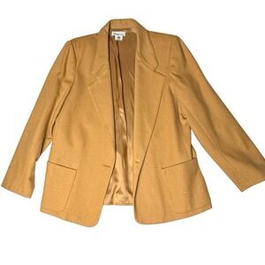 VTG Devon Womens Pure Wool‎ Blazer Size 12 Equestrian Career Minimalist